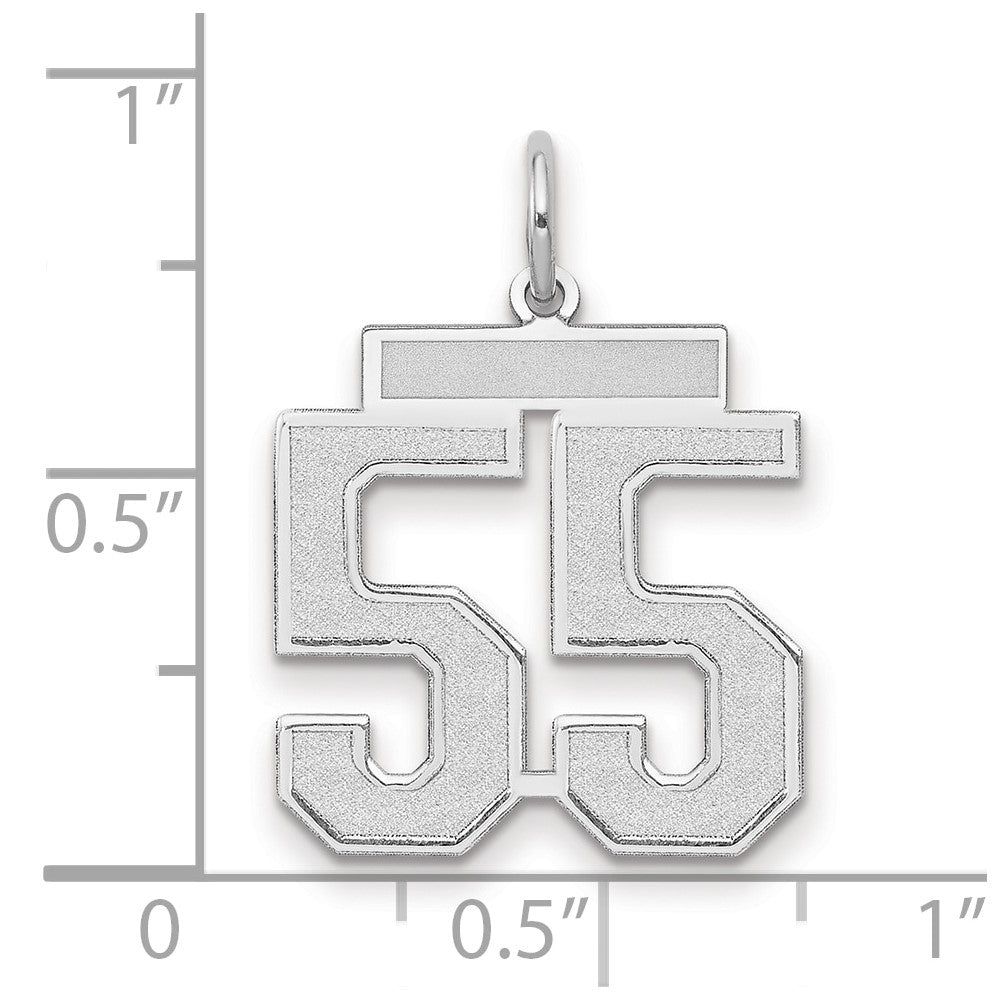 14kw Medium Satin Number 55 Charm