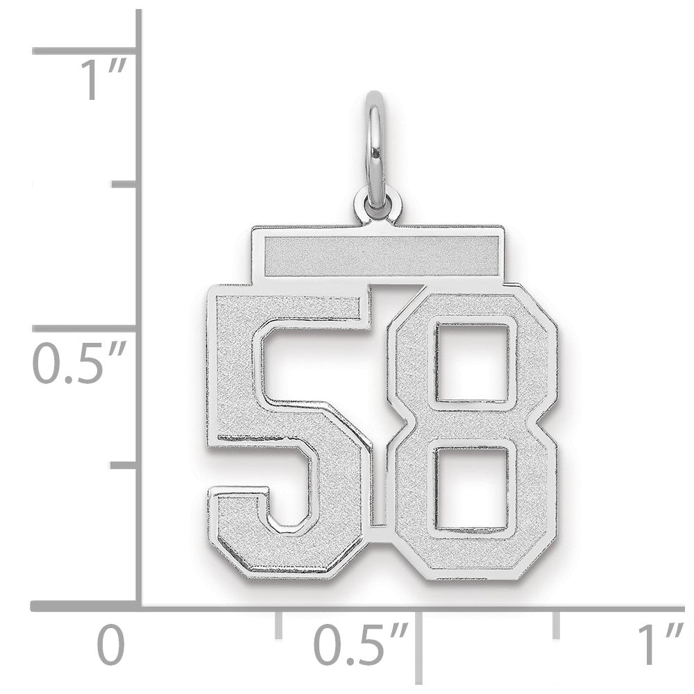 14kw Medium Satin Number 58 Charm