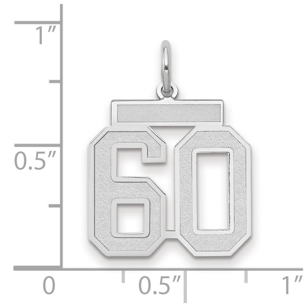 14kw Medium Satin Number 60 Charm