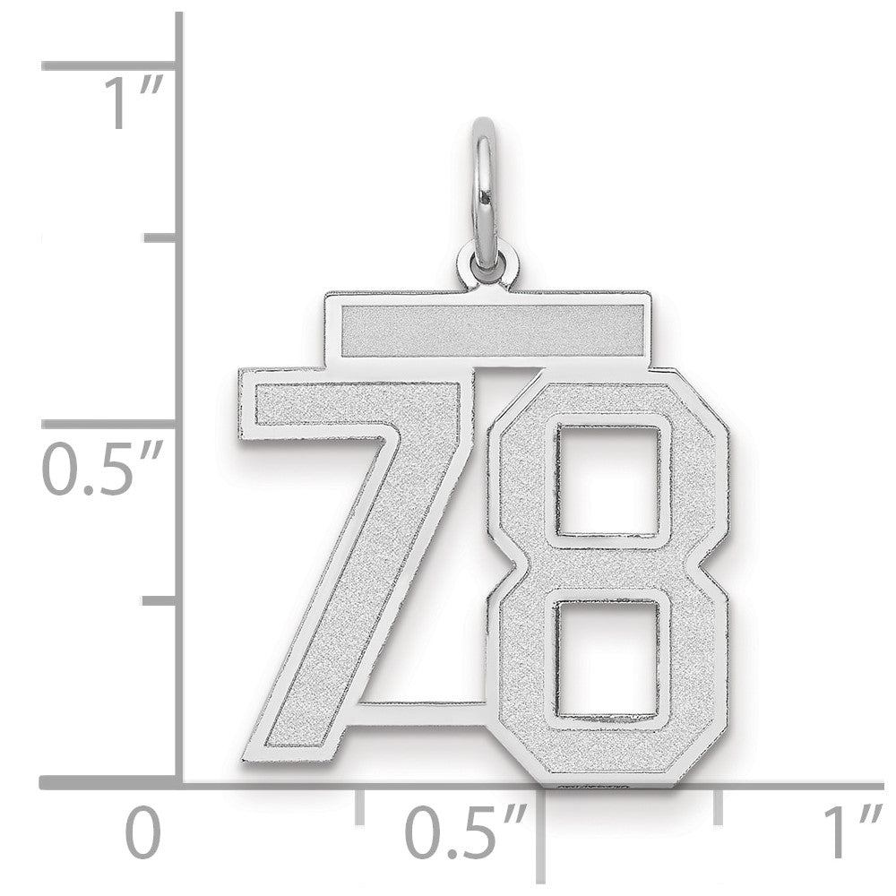 14kw Medium Satin Number 78 Charm