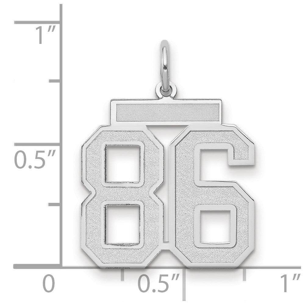 14kw Medium Satin Number 86 Charm