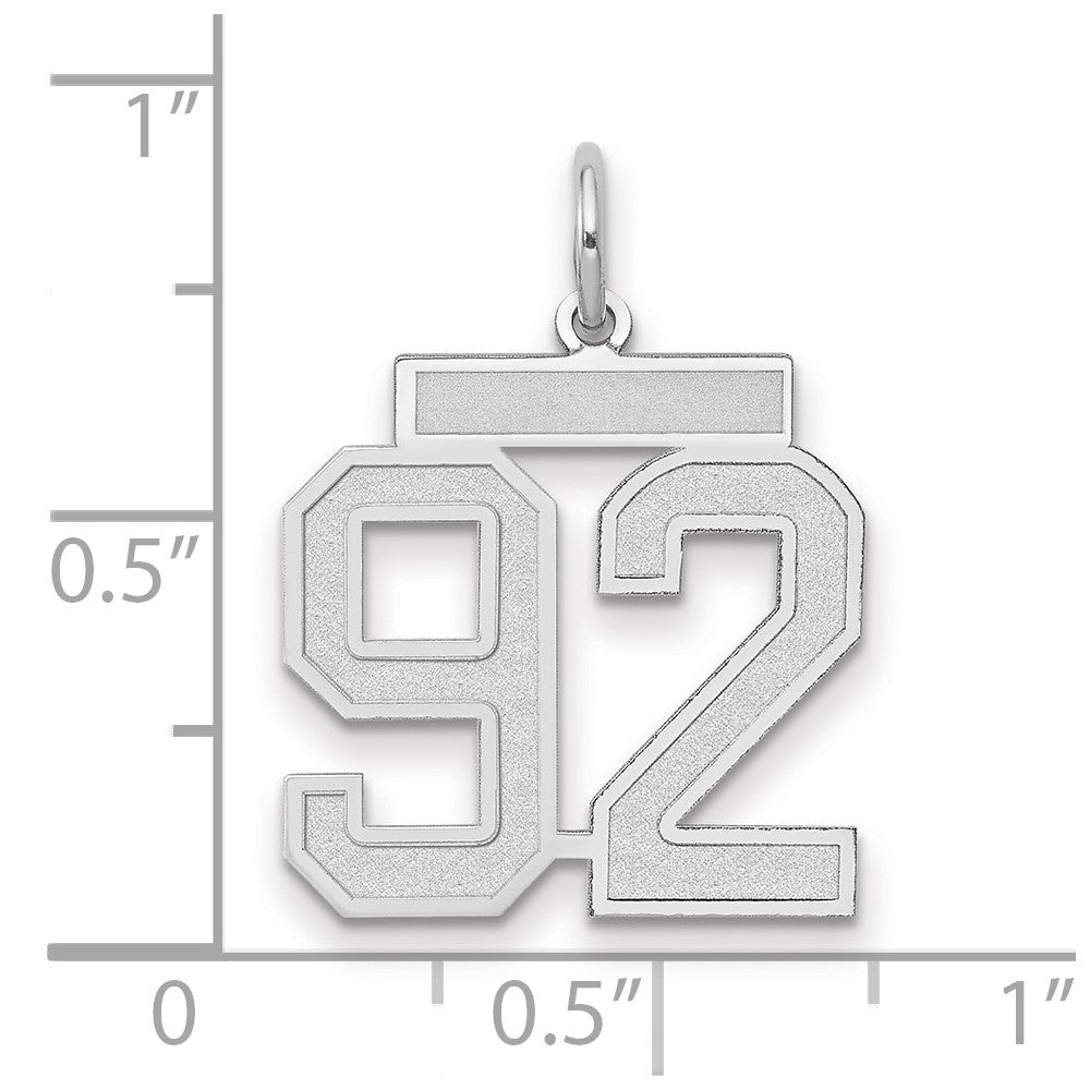 14kw Medium Satin Number 92 Charm