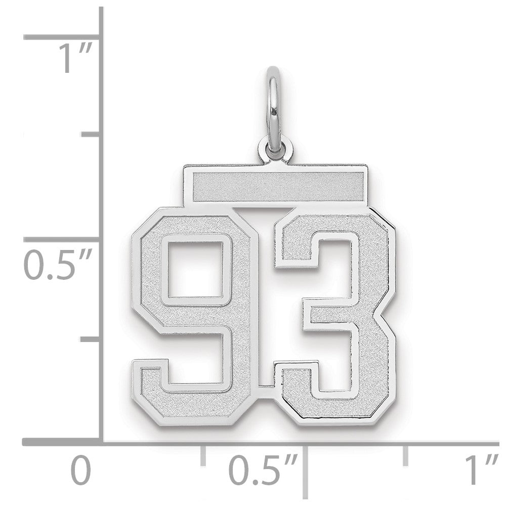 14kw Medium Satin Number 93 Charm