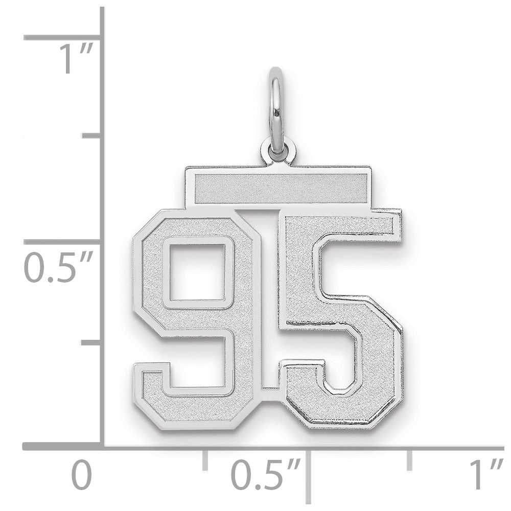 14kw Medium Satin Number 95 Charm