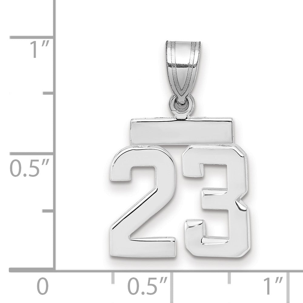 14kw Small Polished Number 23 Charm