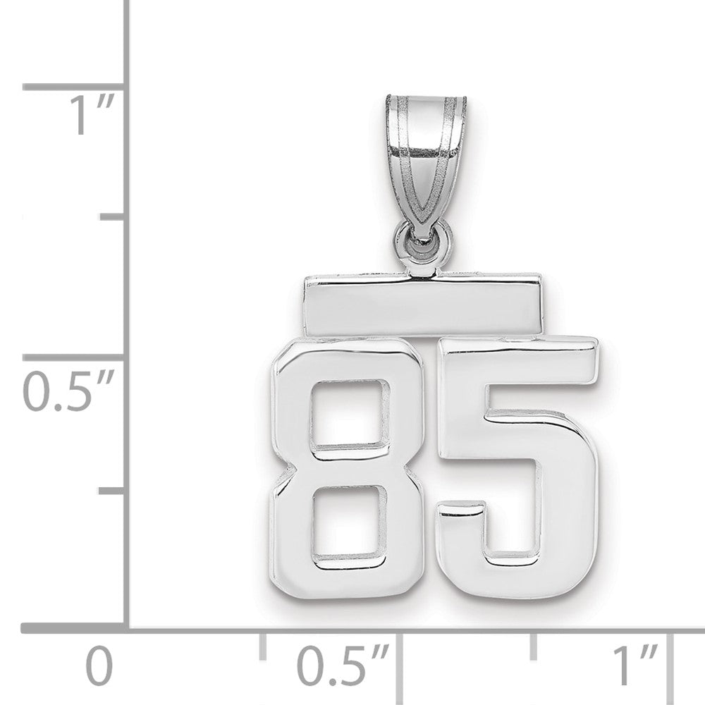 14kw Small Polished Number 85 Charm