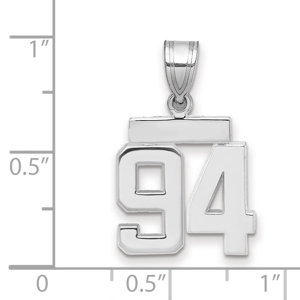 14kw Small Polished Number 94 Charm