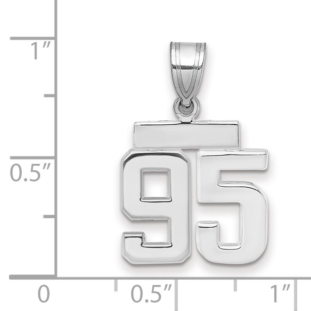 14kw Small Polished Number 95 Charm