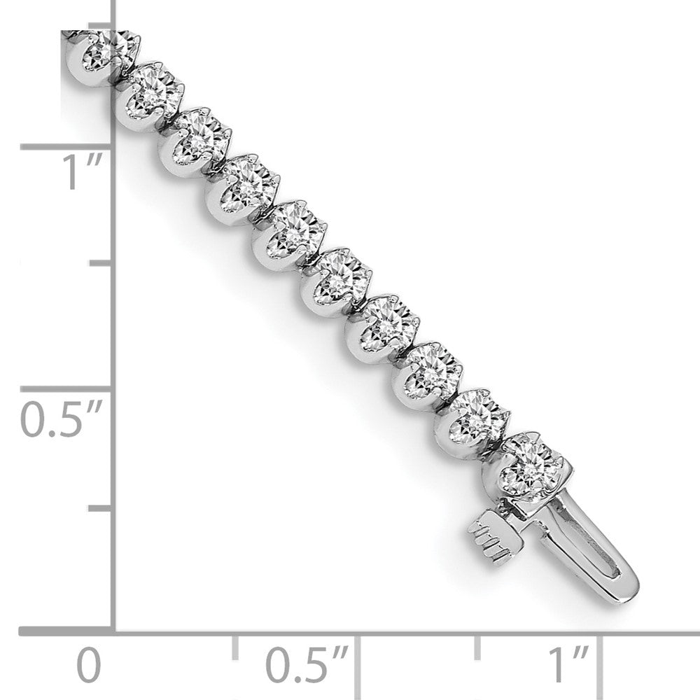 14k White Gold AA Diamond Tennis Bracelet
