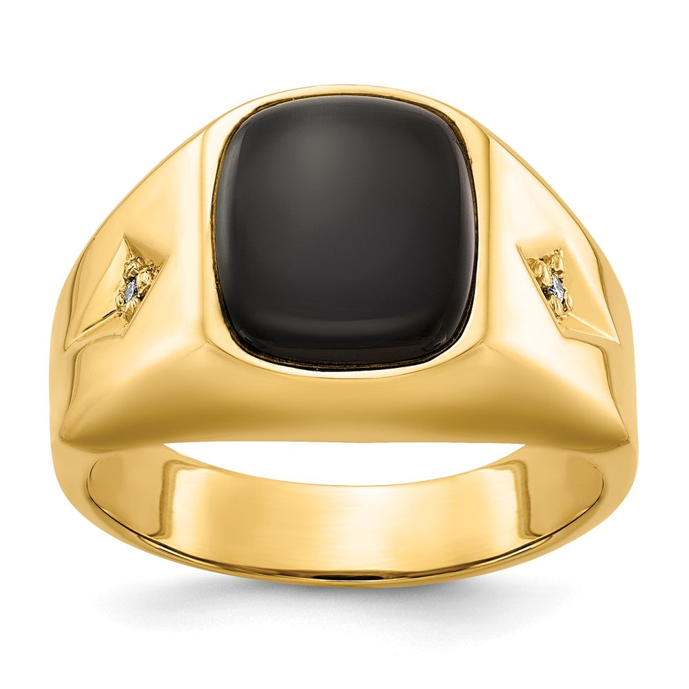 14k AAA Diamond Men's Ring
