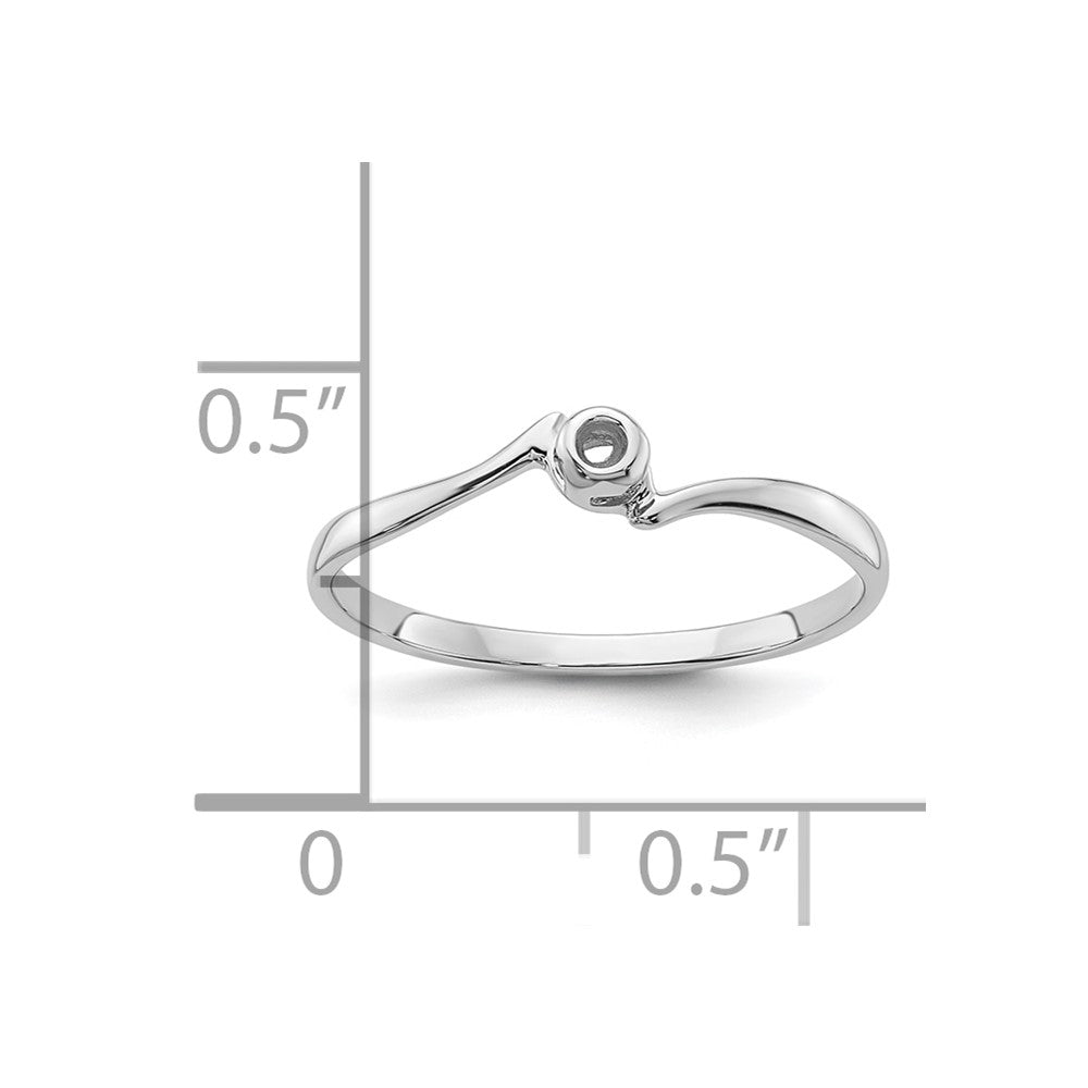14k White Gold .03ct.Ring Mounting