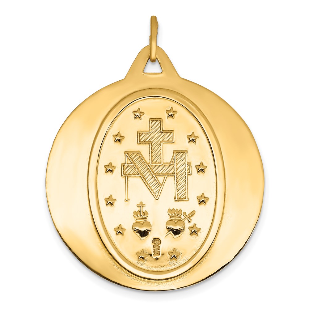 14k Virgin Mary Medal Pendant