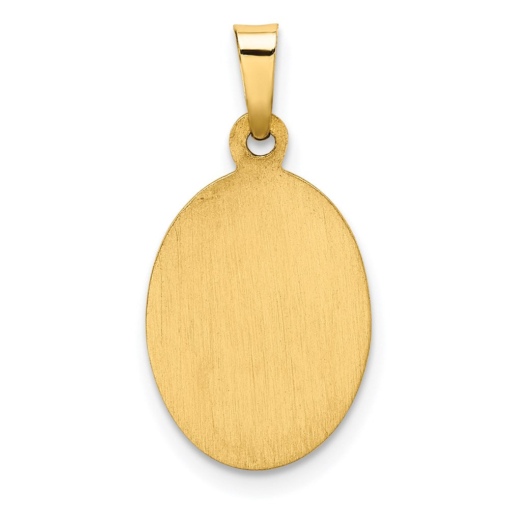 14k Hollow Our Of Guadalupe Medal Charm
