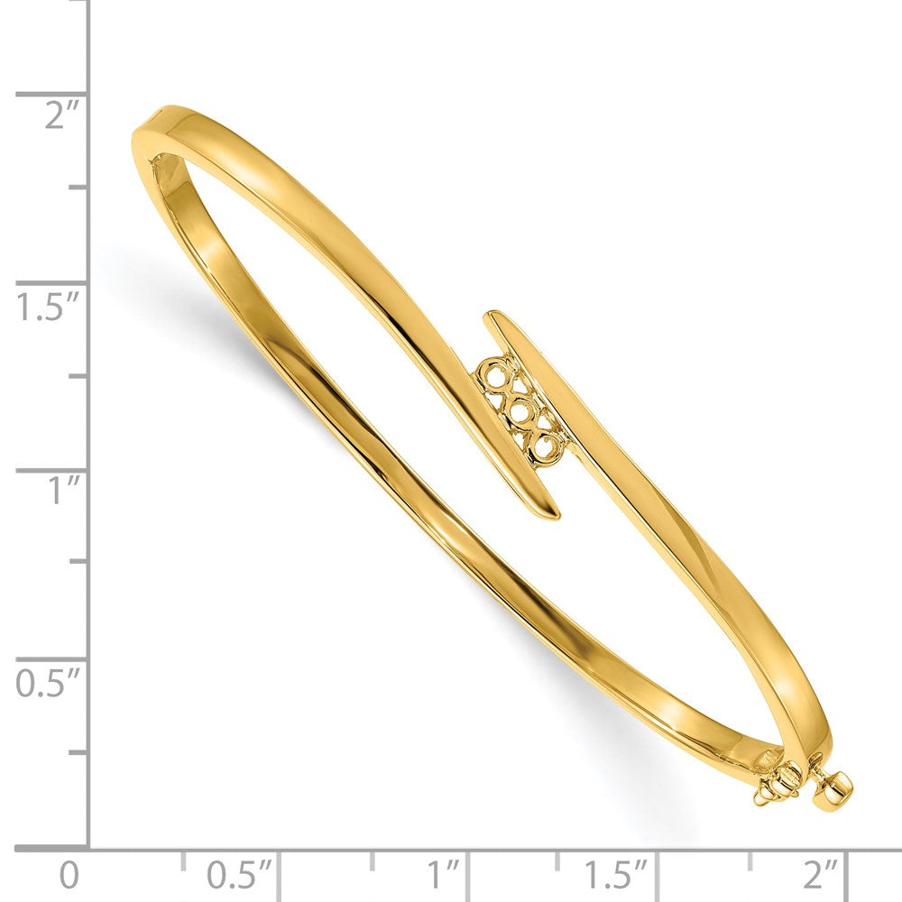 14k Yellow Gold Hinged Bangle Bracelet Mounting