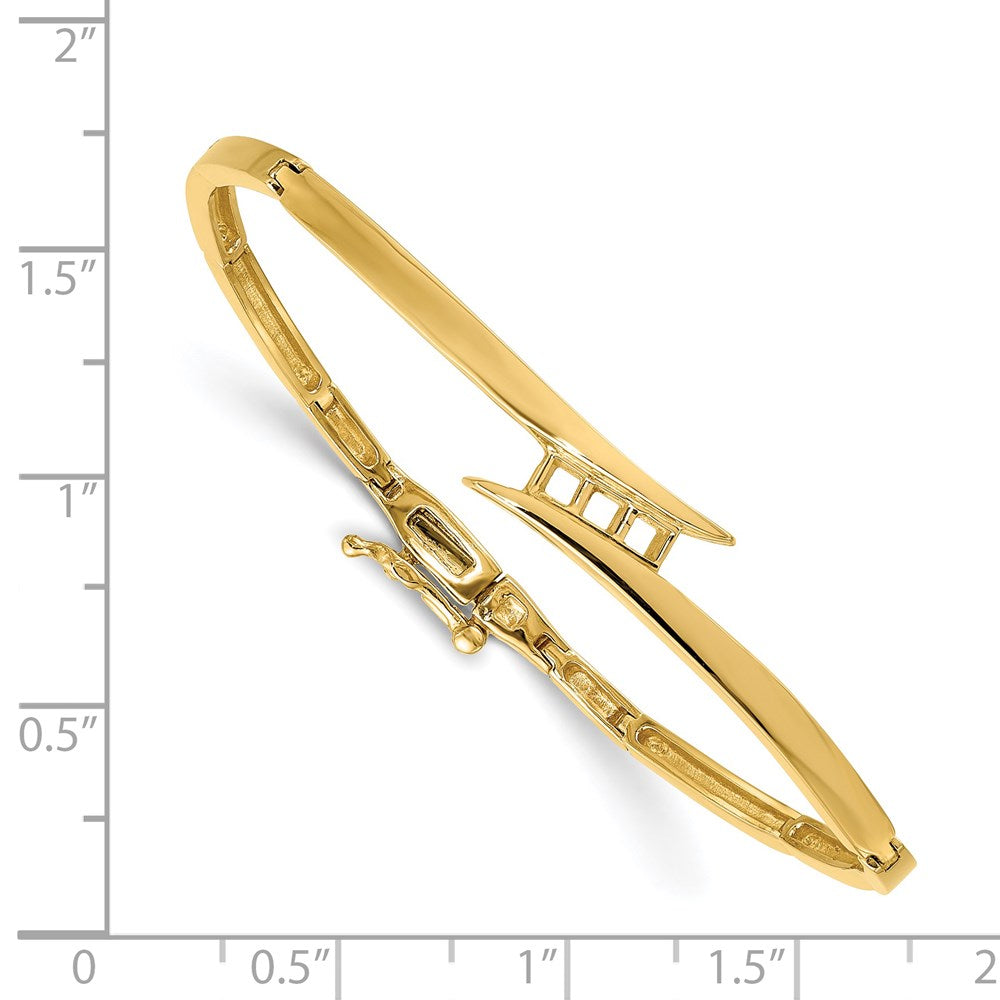 14k Yellow Gold Hinged Bracelet Mounting