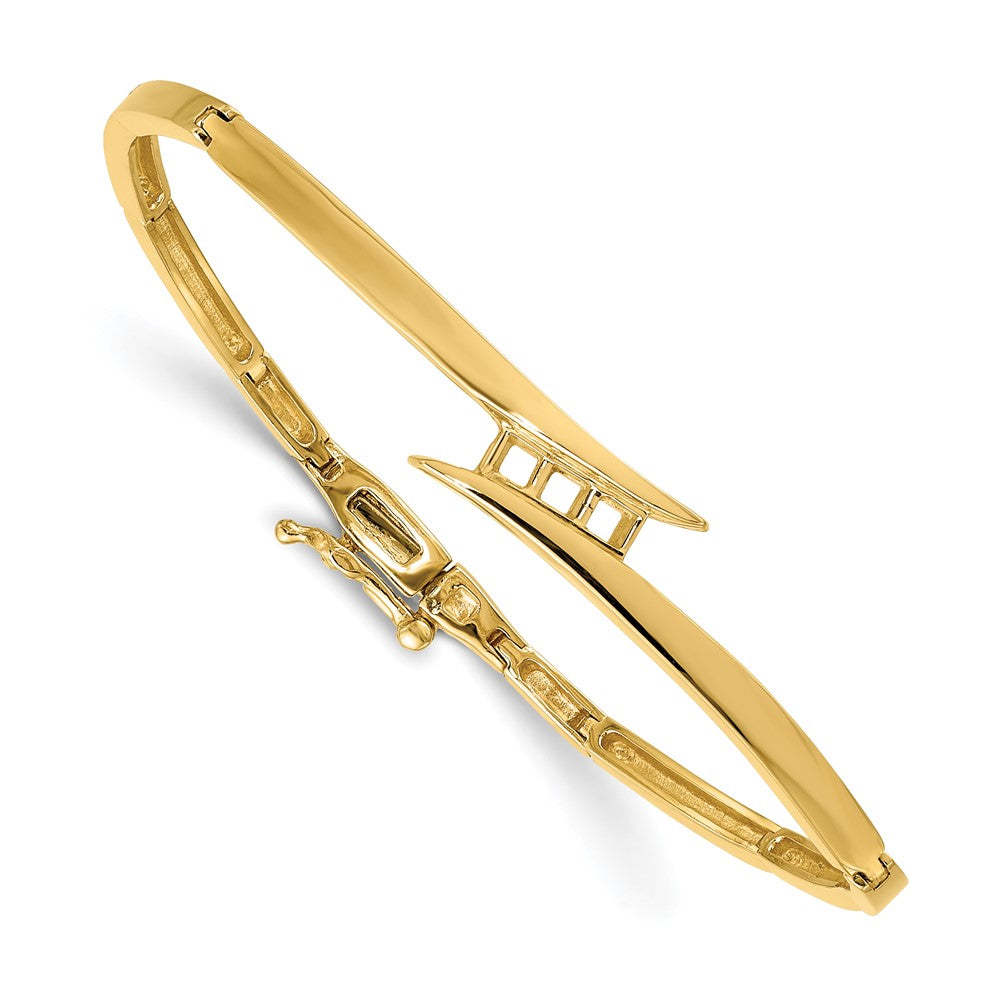 14k Yellow Gold Hinged Bracelet Mounting