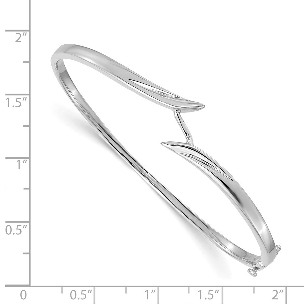 14k White Gold Hinged Bangle Bracelet Mounting