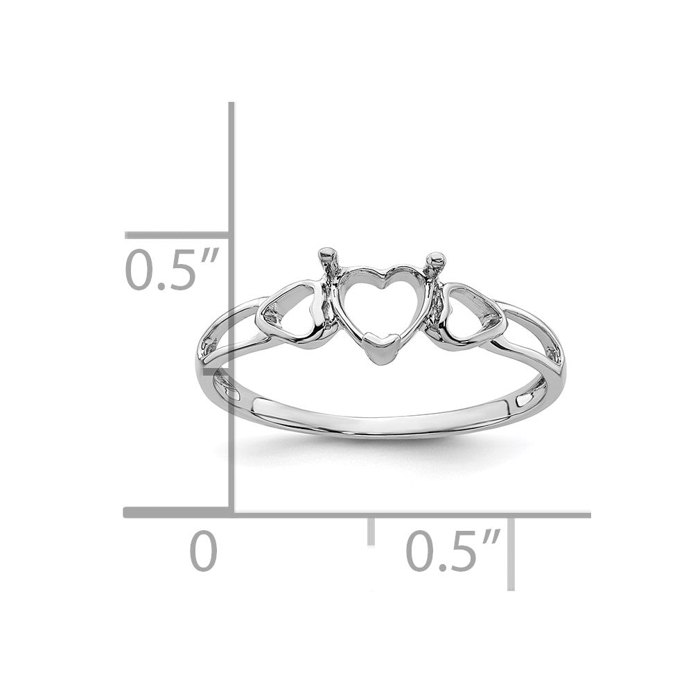 14k White Gold Birthstone Ring Mounting