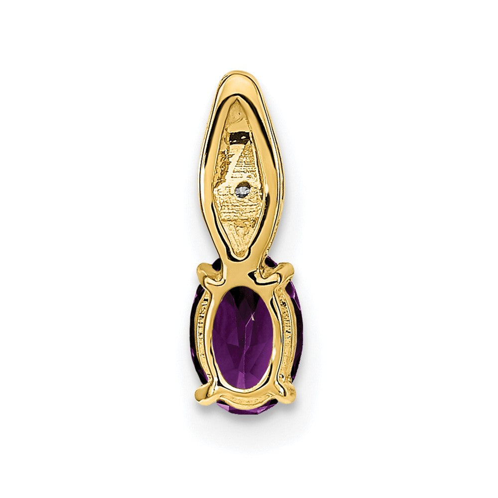 14k Amethyst and Diamond Pendant