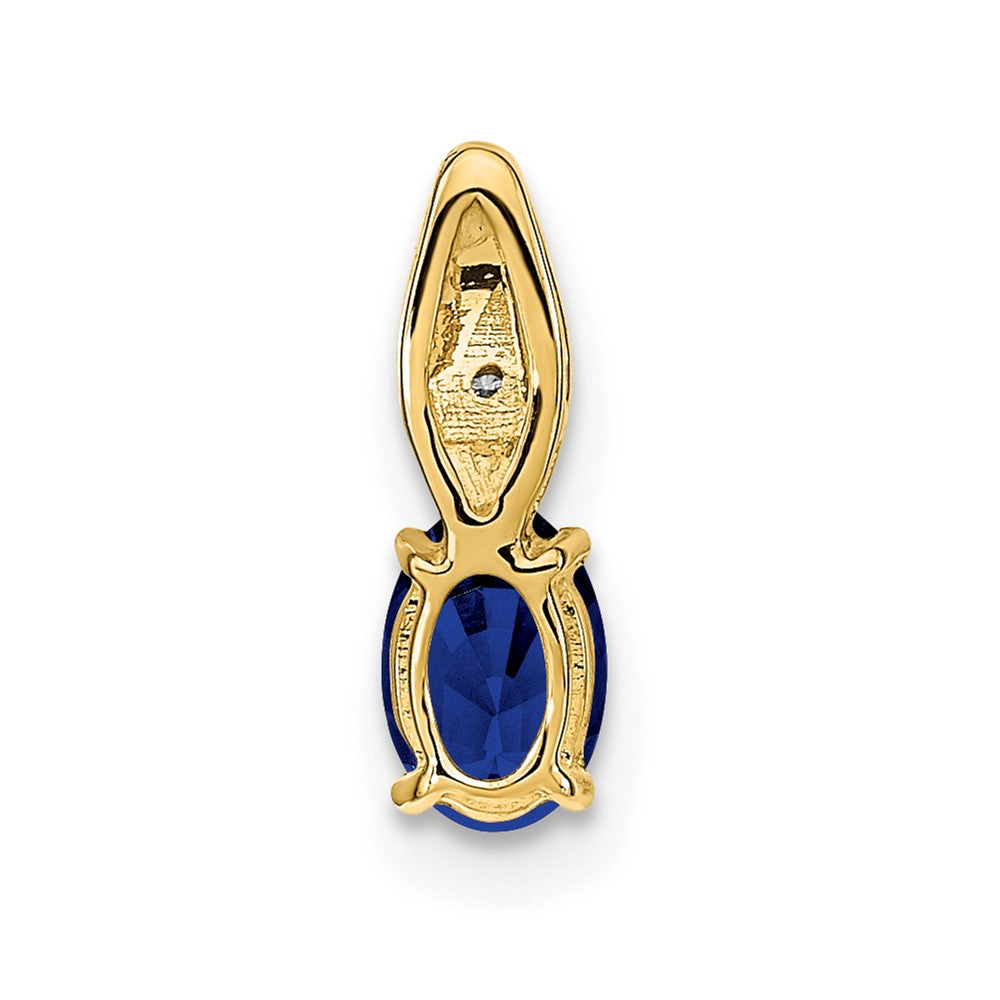 14k Sapphire and Diamond Pendant