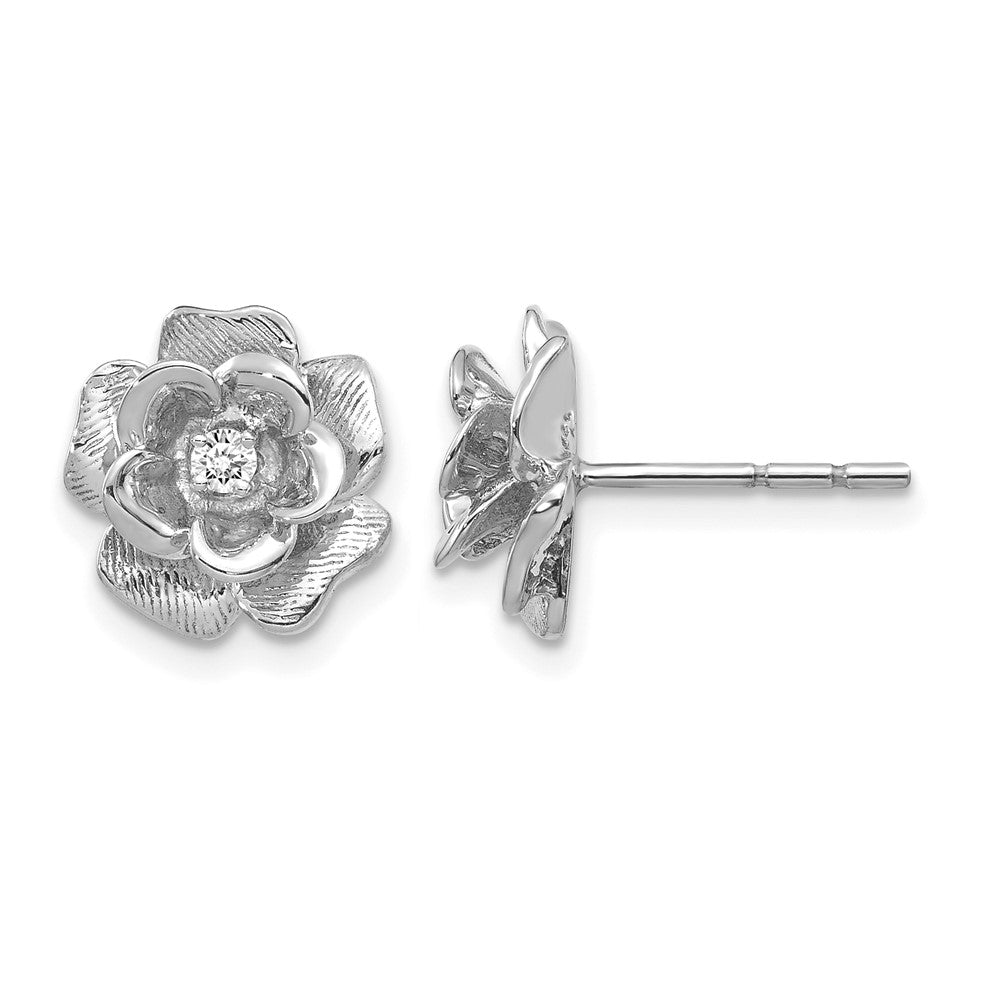 14k White Gold VS Diamond earring