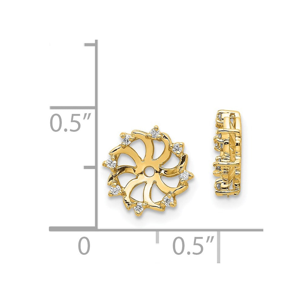 14k A Diamond Earring Jacket