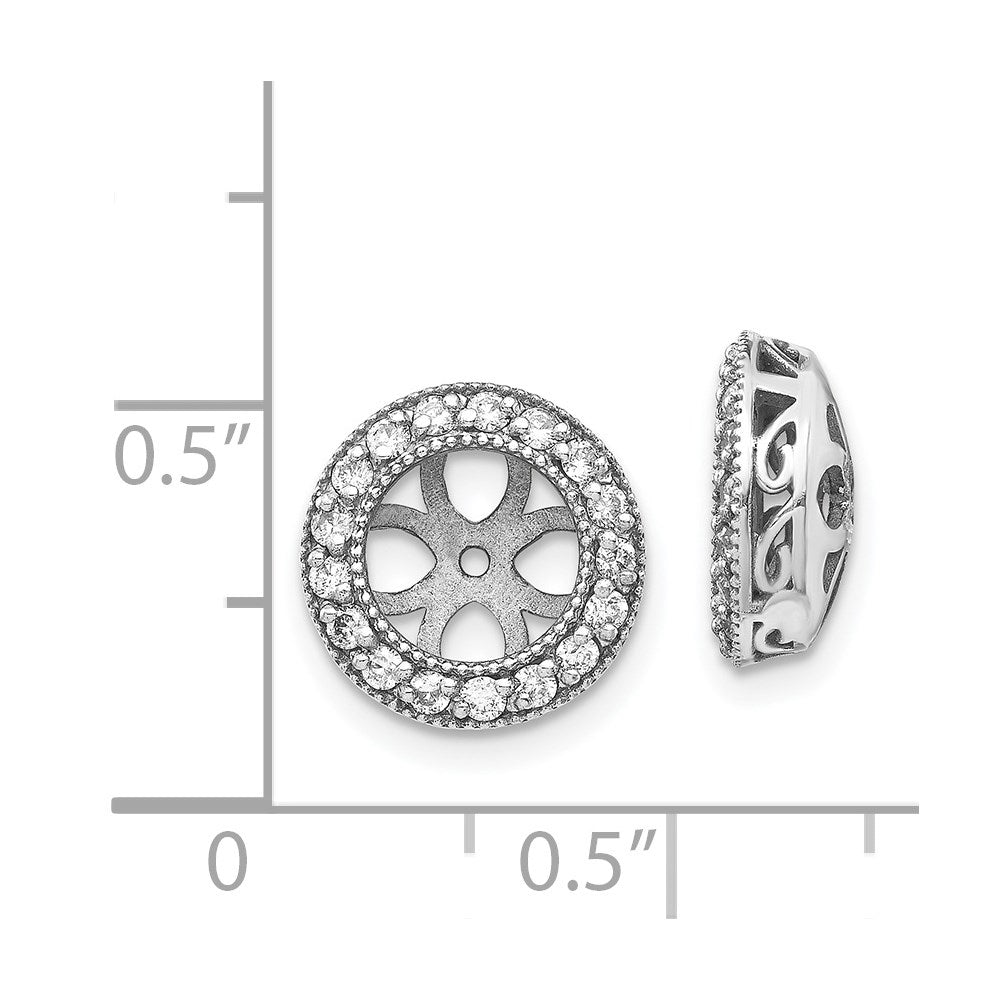 14k White Gold VS Diamond Earring Jacket