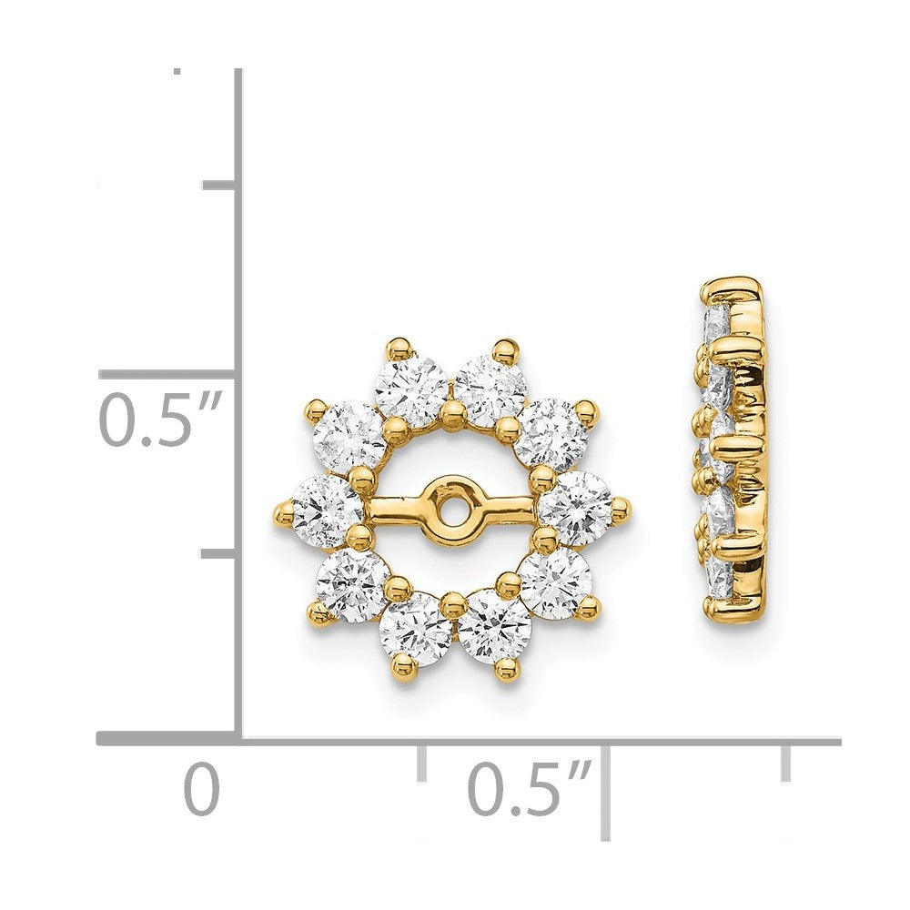14k AA Fancy Diamond Earring Jacket