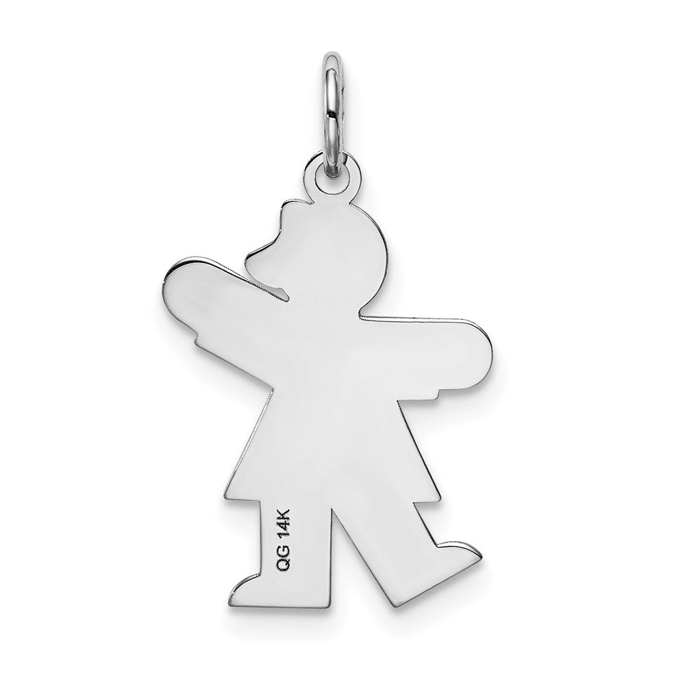 14k White Gold Charm