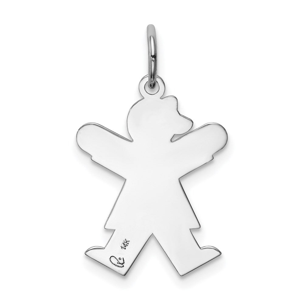 14k White Gold Charm