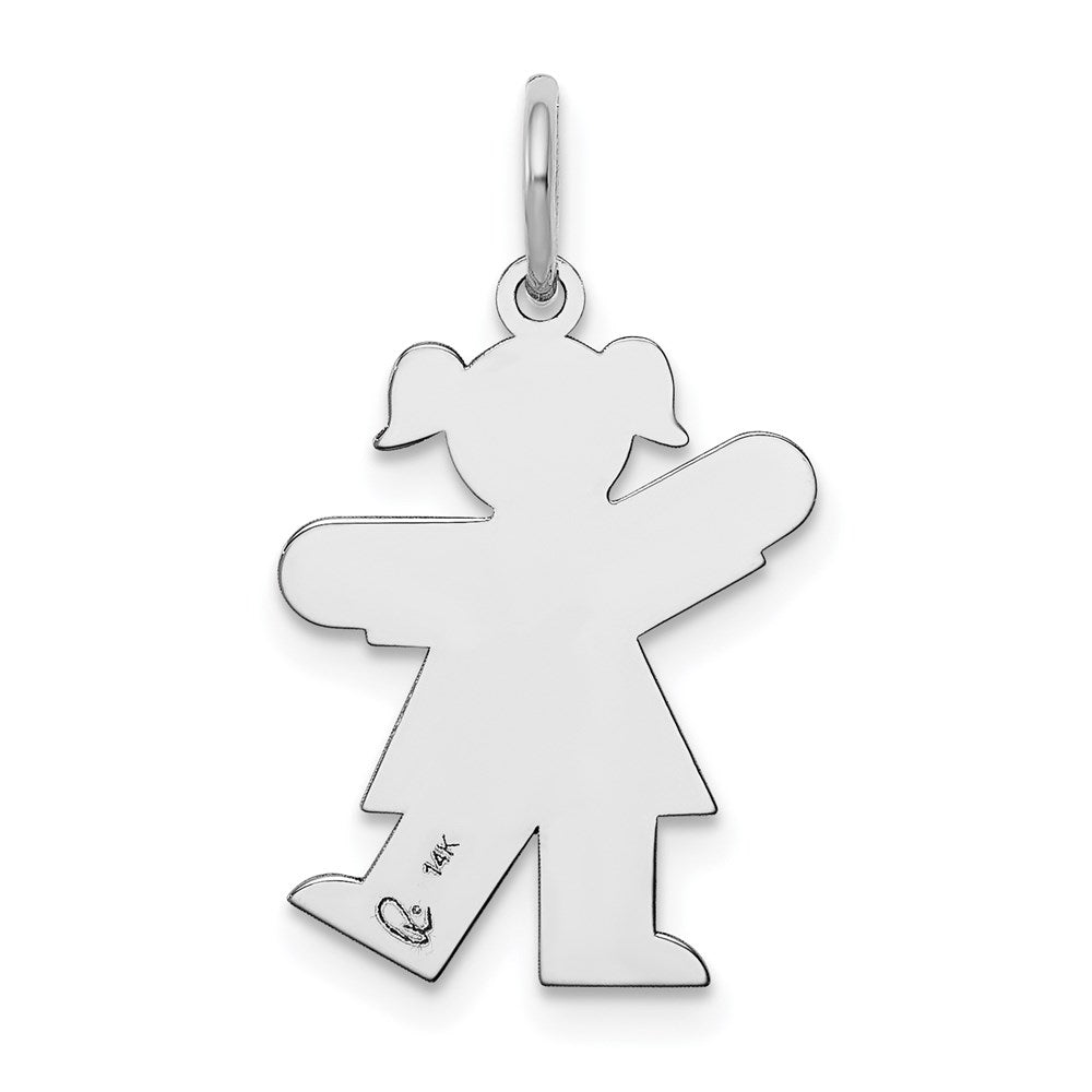 14k White Gold Charm