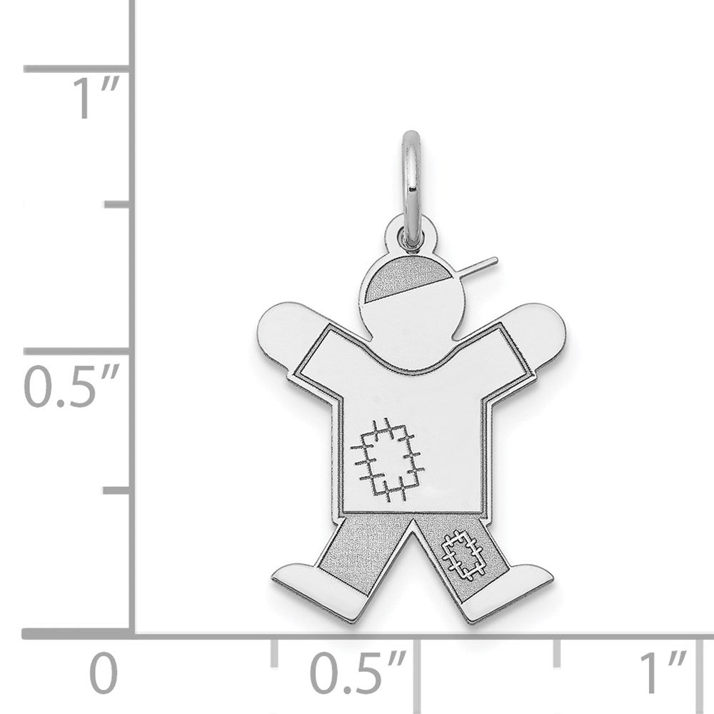 14k White Gold Charm