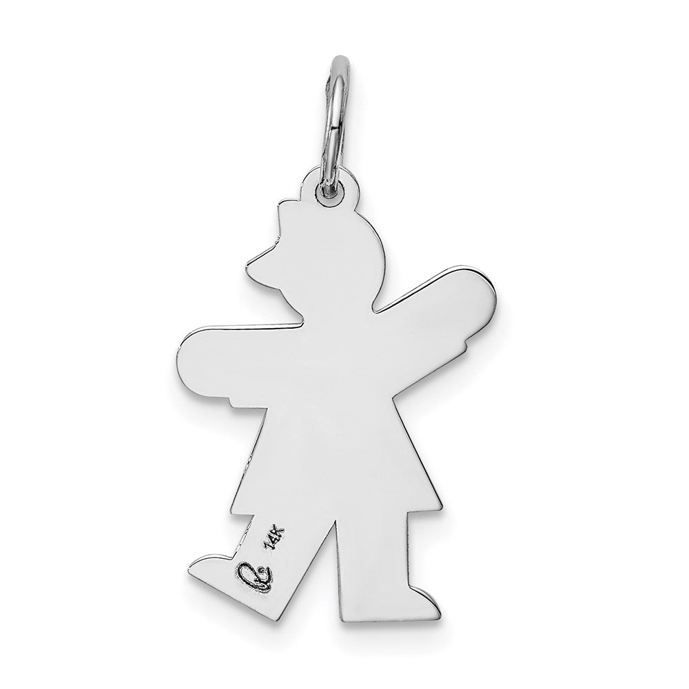 14k White Gold Charm