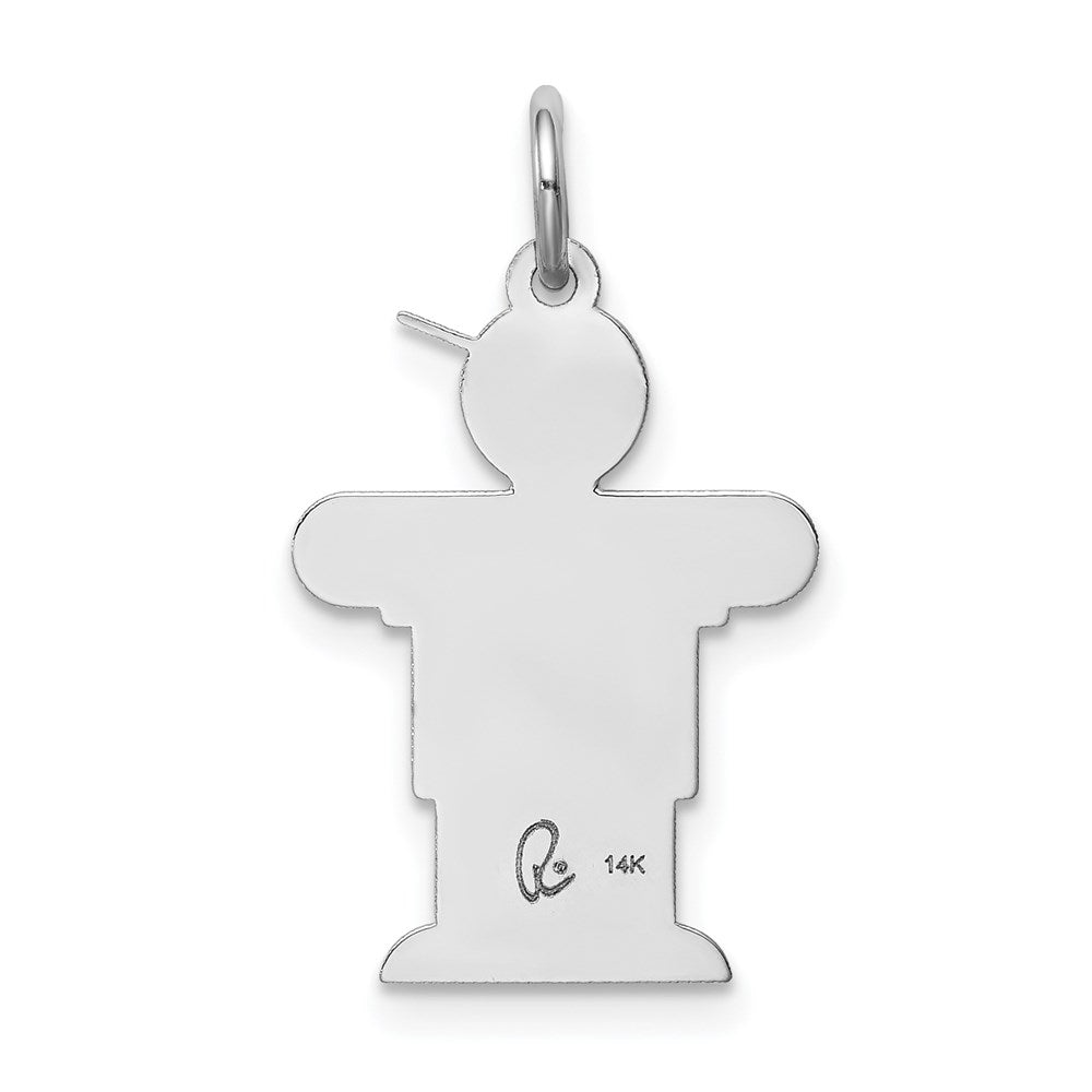 14k White Gold Charm