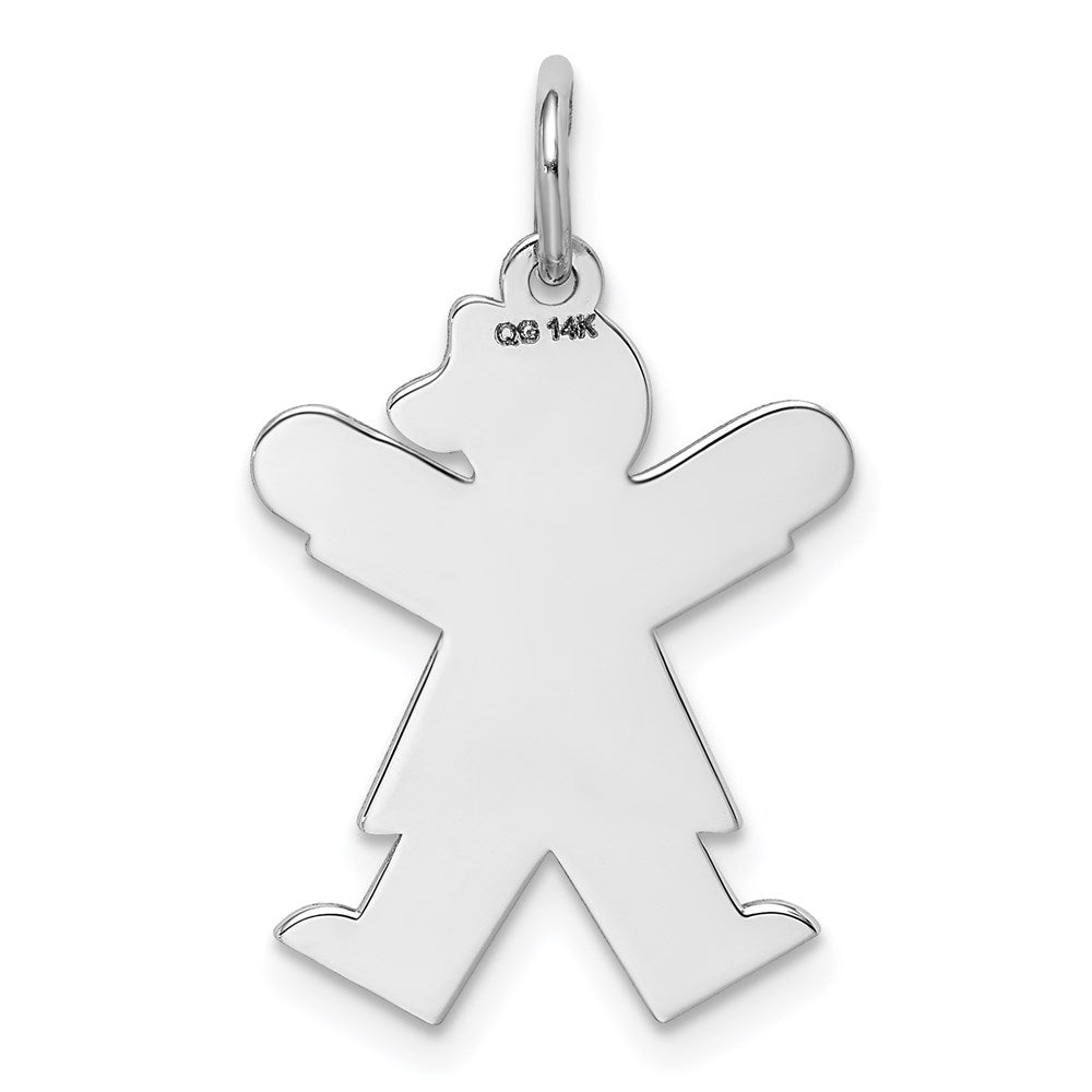 14k White Gold Charm
