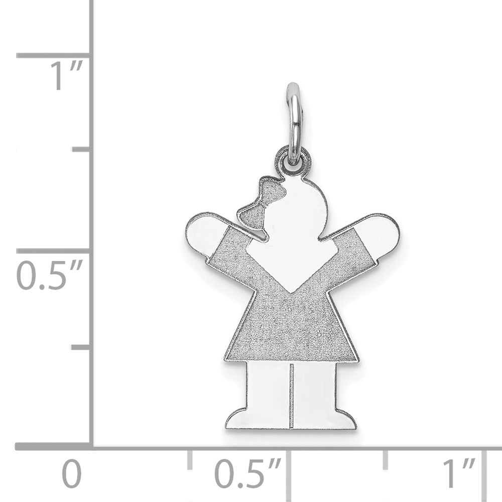 Sterling Silver Rhodium-plated Love Charm
