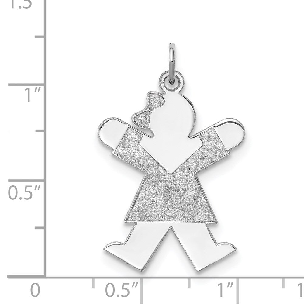 Sterling Silver Rhodium-plated Joy Charm