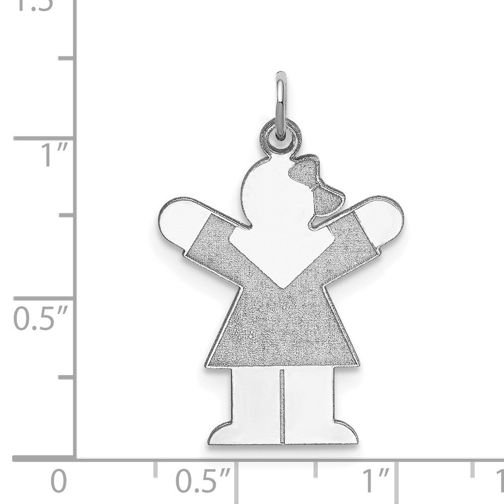 Sterling Silver Rhodium-plated Love Charm