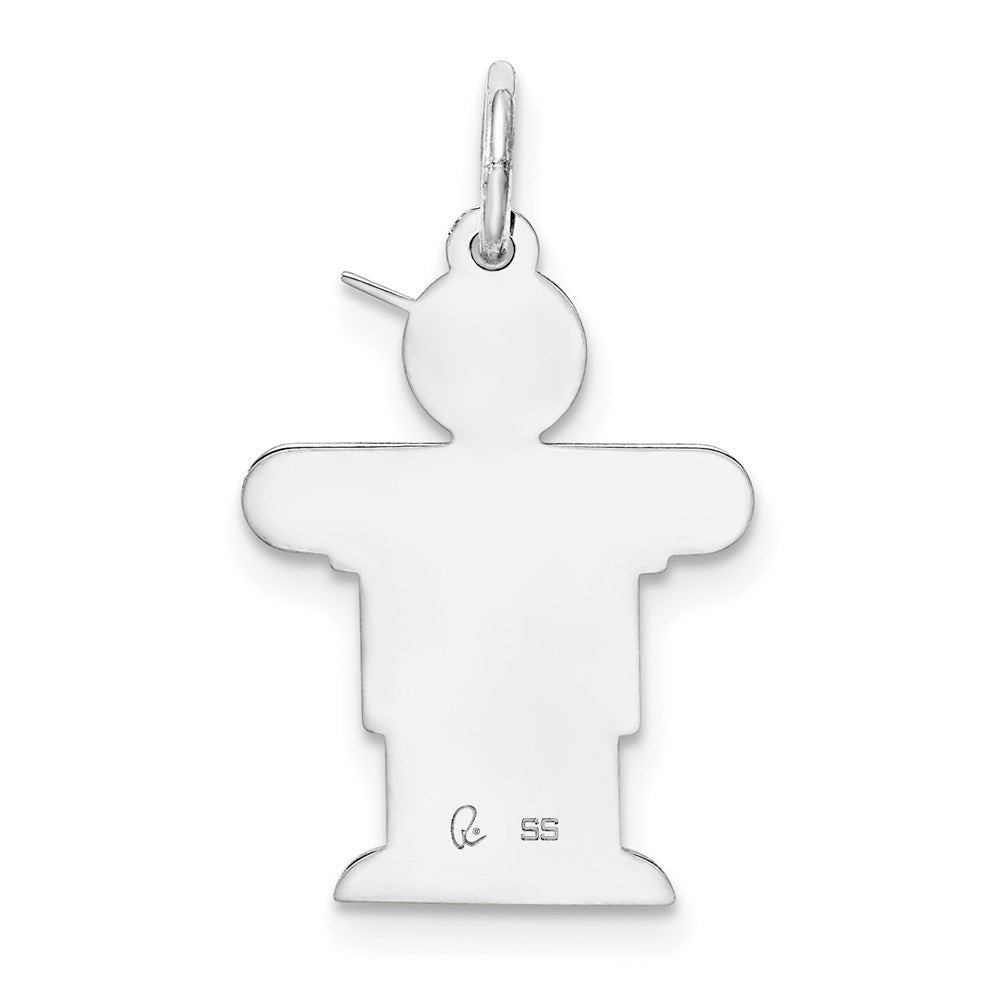 Sterling Silver Rhodium-plated Charm