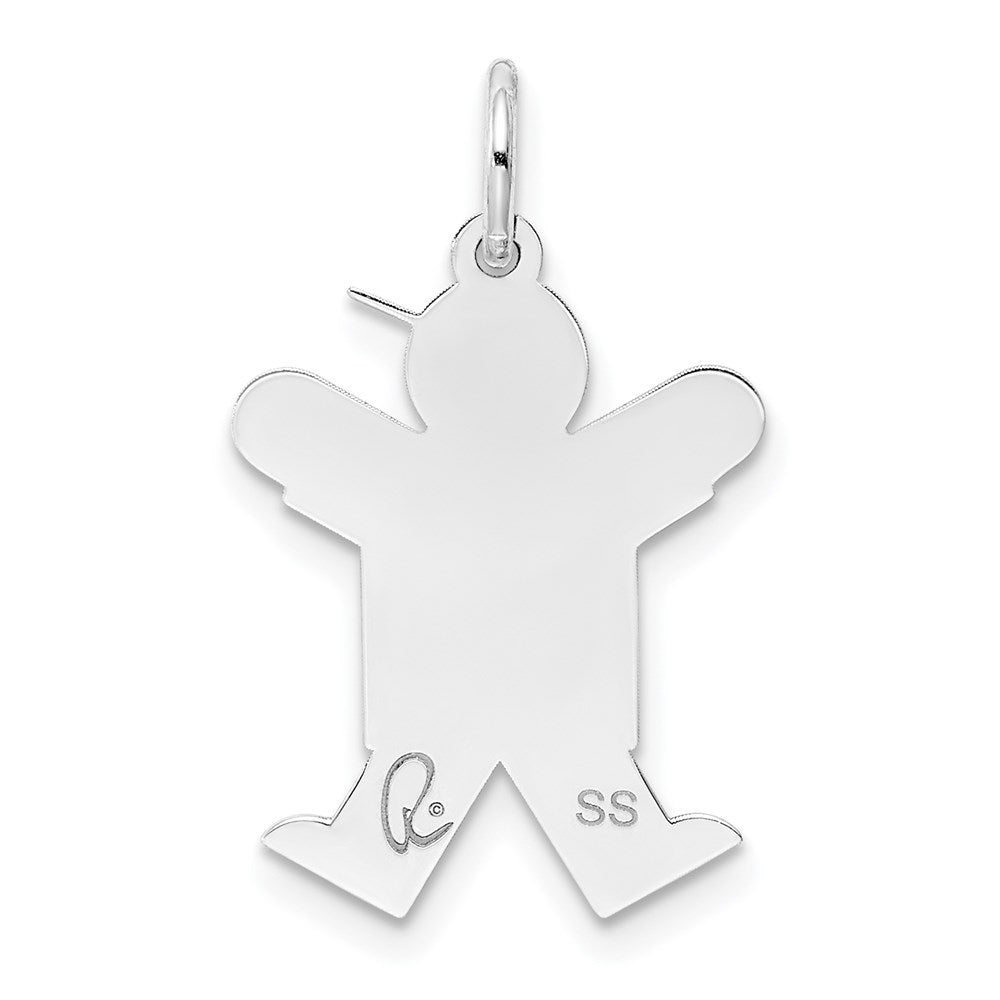 Sterling Silver Rhodium-plated Charm