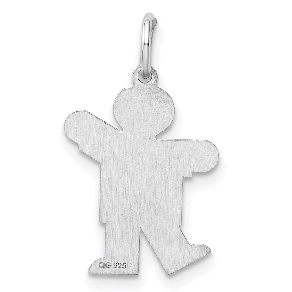 Sterling Silver Rhodium-plated Charm