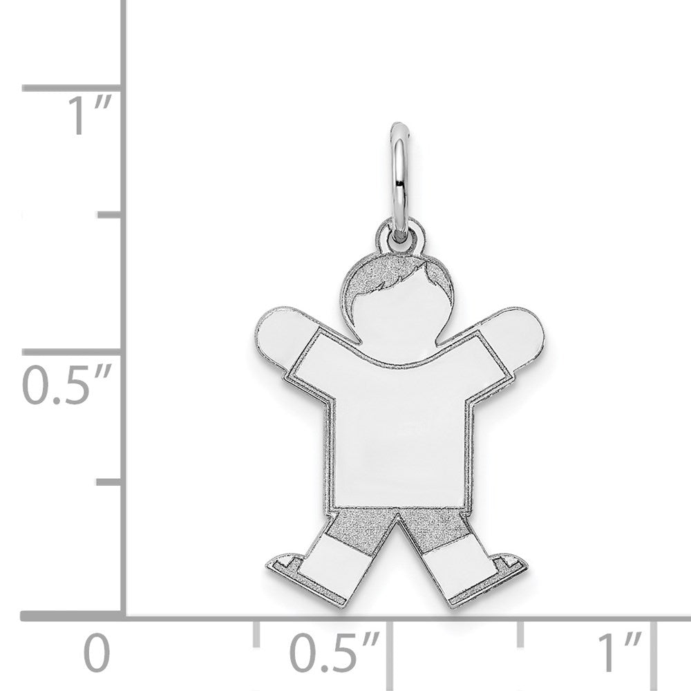 Sterling Silver Rhodium-plated Charm