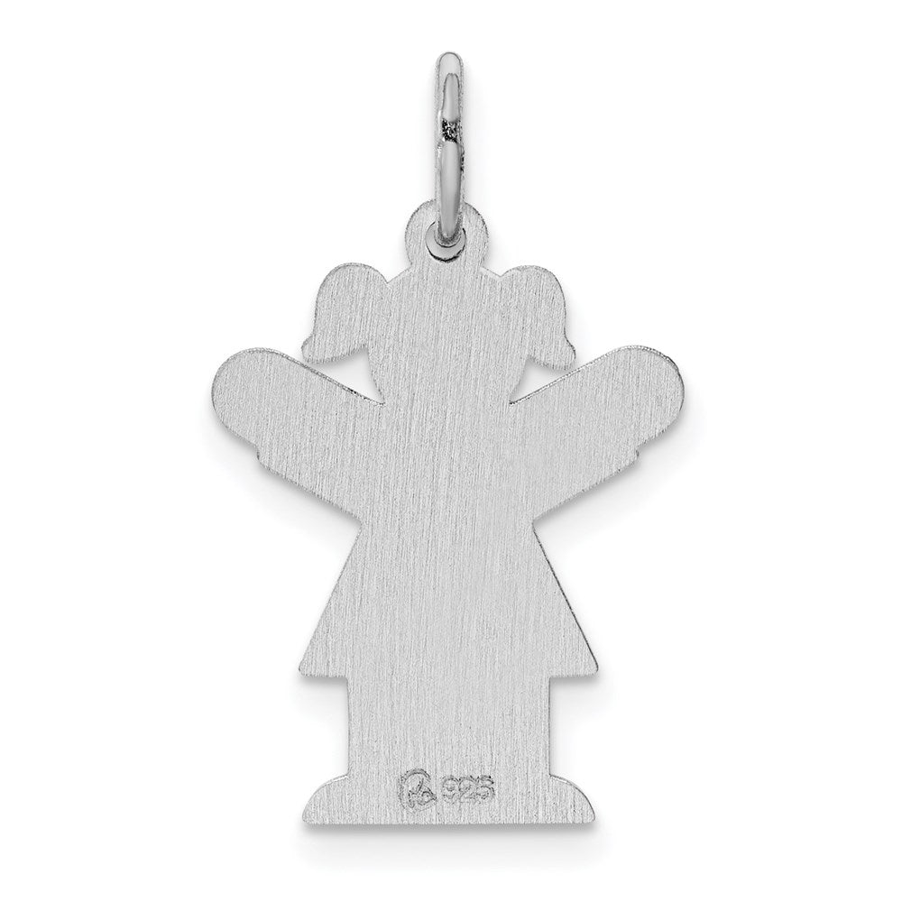 Sterling Silver Rhodium-plated Charm