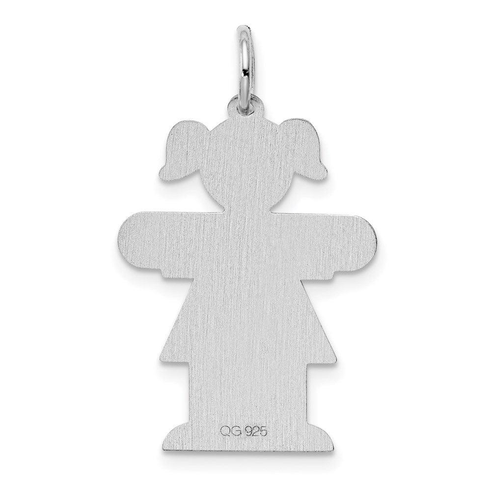 Sterling Silver Rhodium-plated Charm