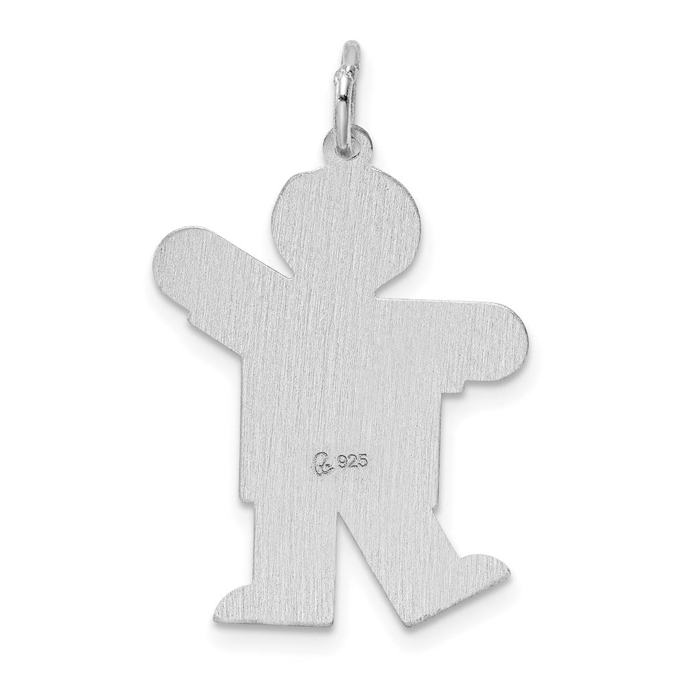 Sterling Silver Rhodium-plated Charm