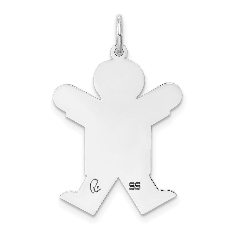 Sterling Silver Rhodium-plated Charm