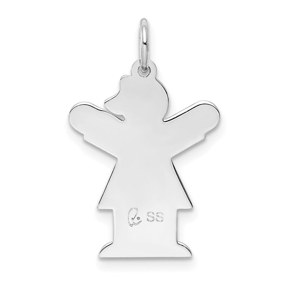 Sterling Silver Rhodium-plated Charm