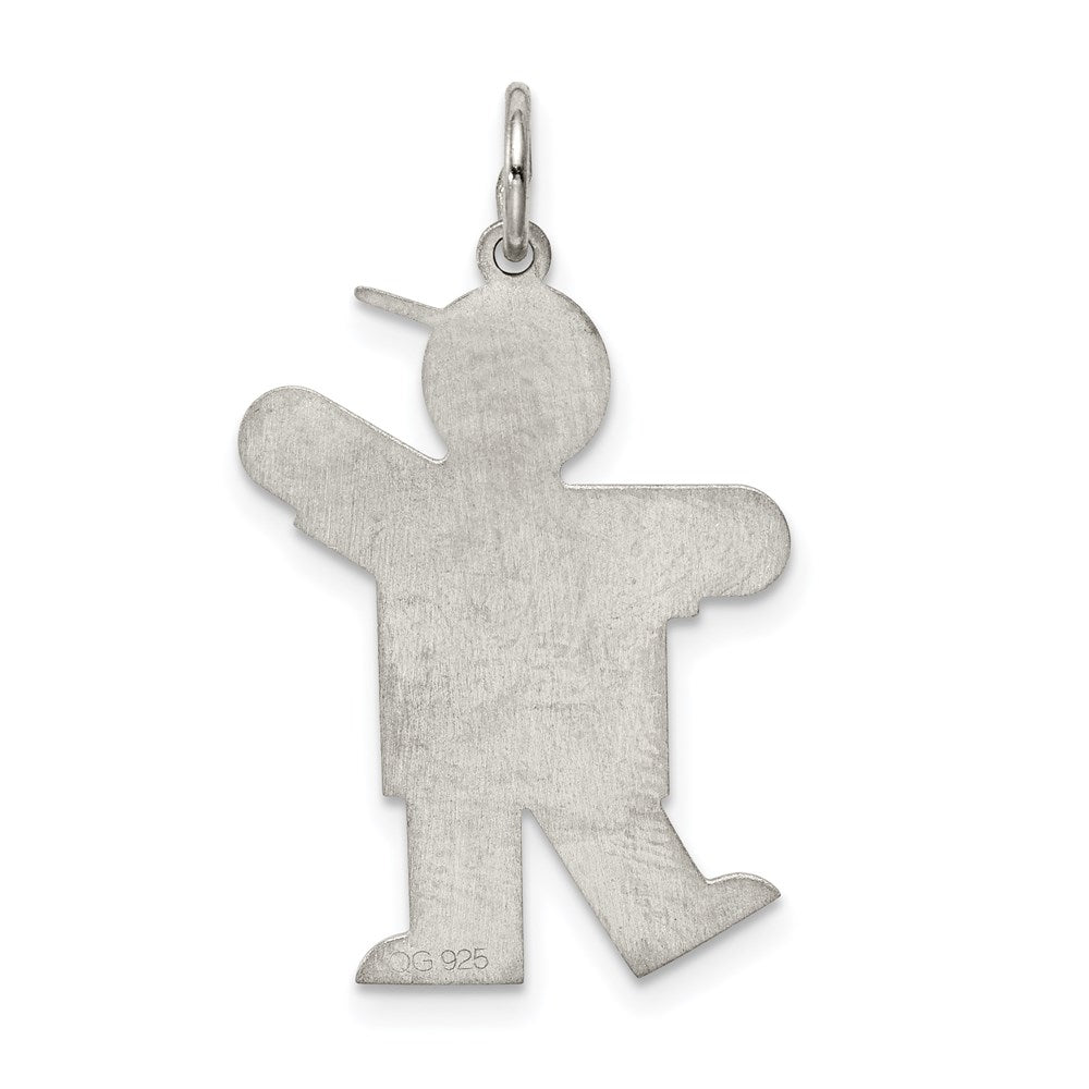 Sterling Silver Rhodium-plated Charm