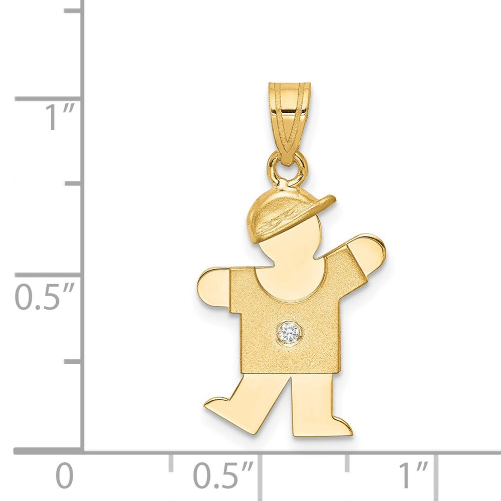 14k AAA Diamond Pendant