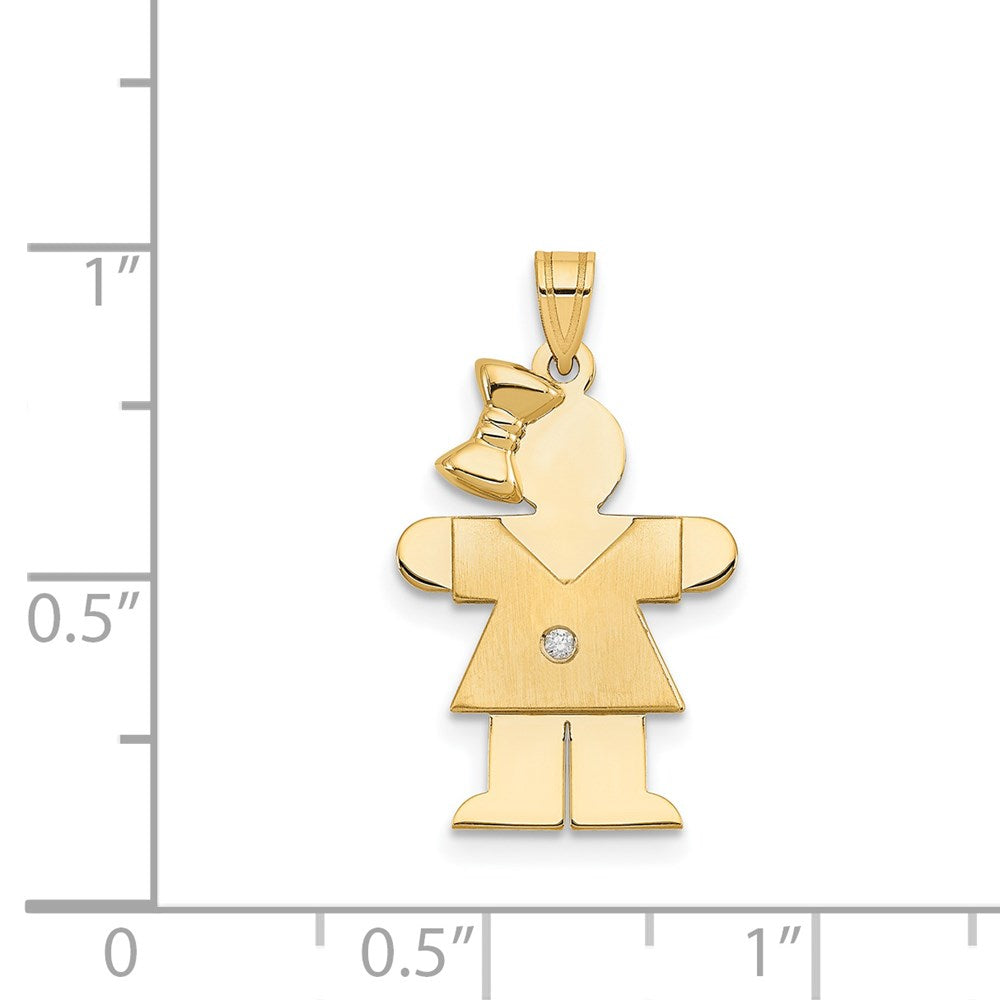 14k AAA Diamond Pendant
